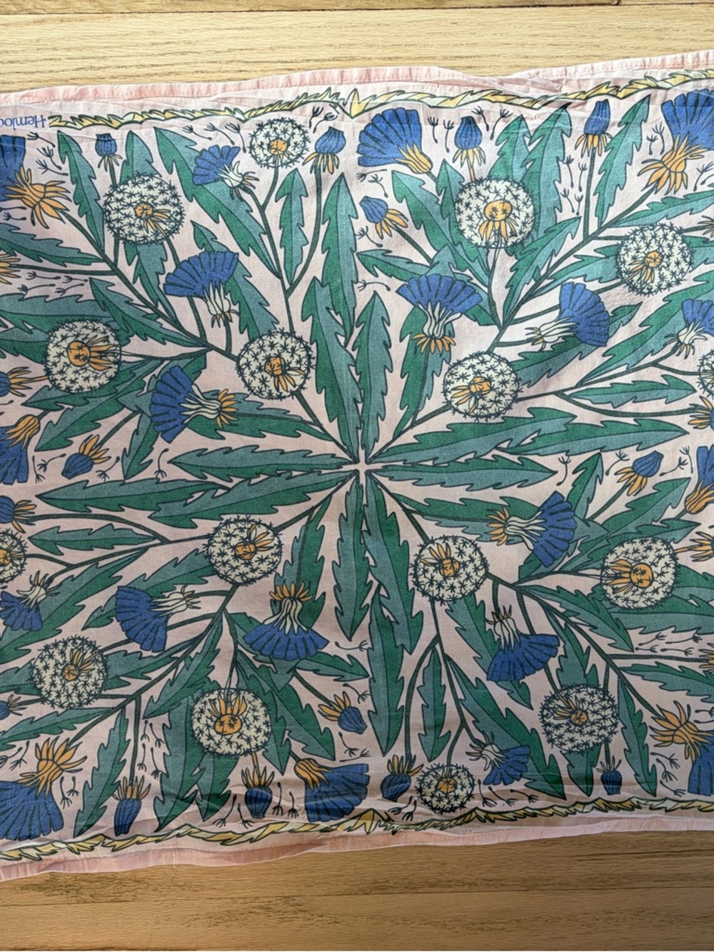 Hemlock No103 Floral Cotton Bandana / Scarf  / Napkin